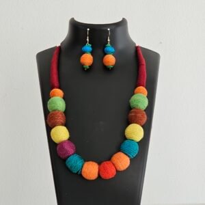 Rainbow Threads Jute Necklace Mala