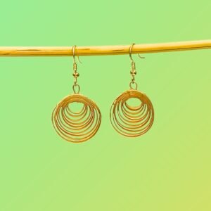 Concentric Bamboo Spiral Earrings
