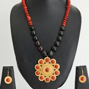 Bamboo Blossom Necklace with Soapnut Beads