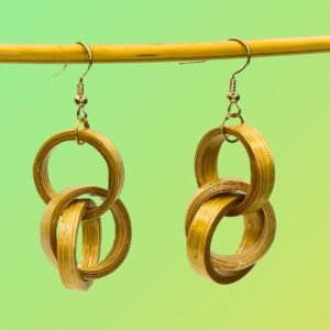 Interlinked Bamboo Hoop Earrings