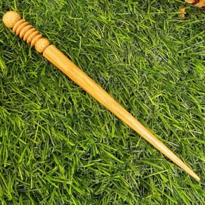 Carved Spiral Bamboo Hair Stick