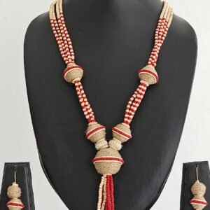 Rustic Rhythm Jute & Bead Necklace Set
