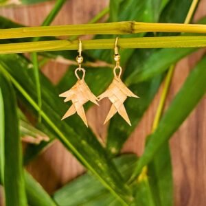 Handwoven Bamboo Fish Drop Earrings