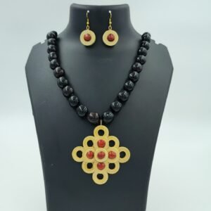 Mandala Bloom Bamboo Jewelry Set