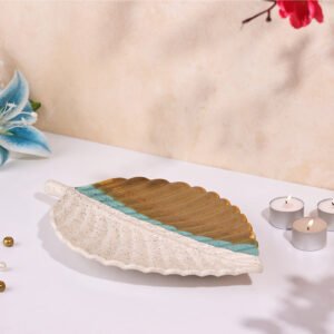 Ceramic Leaf-Shaped Snack Plate