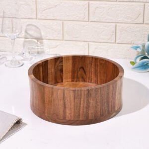 Wooden Deep Serving Bowl