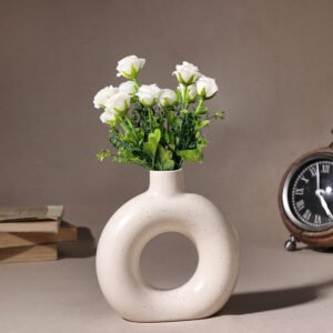 Ceramic Donut-Shaped Vase