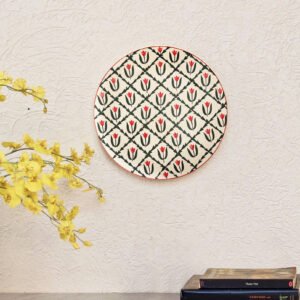 Hand-Painted Ceramic Serving Plate (Tulip, 10 Inch)