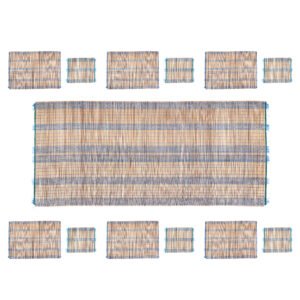 Handcrafted Bamboo Table Mat Set (12 Pieces)